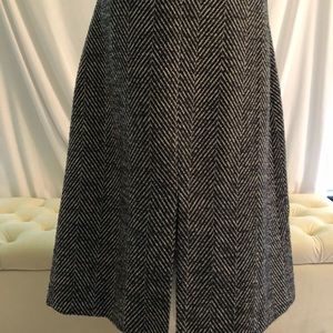 Ann Taylor size 10 metallic trim front slit skirt
